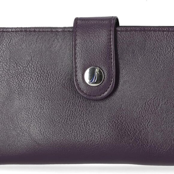 Be Shore Zip Around Wallet for Women RFID Vegan Leather Clutch, Bifold Organizer - Picture 1 of 7